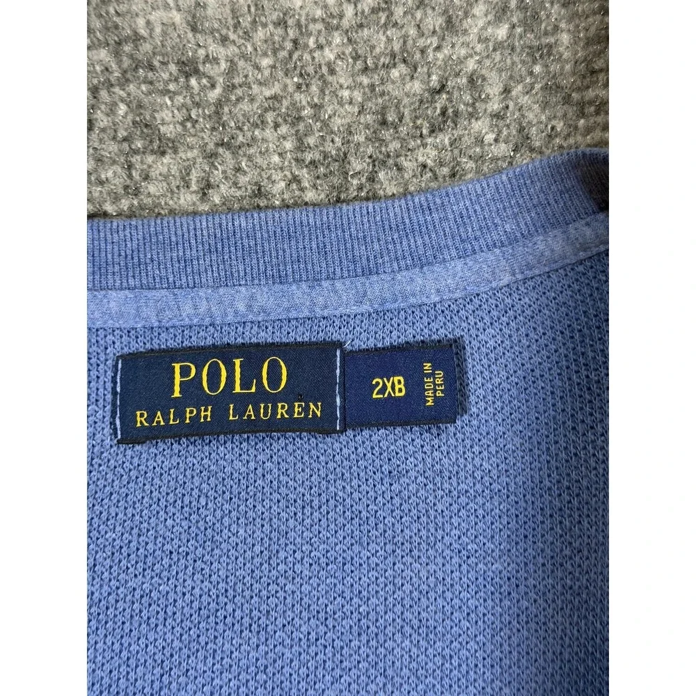 Polo Ralph Lauren Sweater Mens 2XB Blue Cotton Crewneck Knit Pullover Casual - Picture 5 of 11